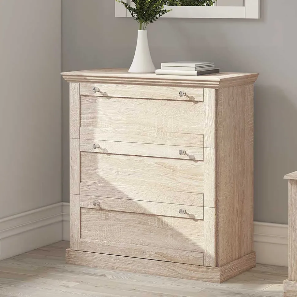 75x80x35 Dielenkommode in Holznachbildung Eiche - Onjedda