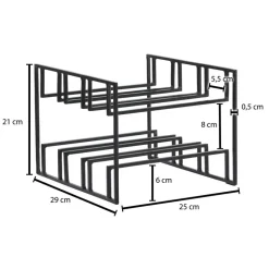 29x21x25 Eisen Weinregal mit sechs Flaschen - Renema
