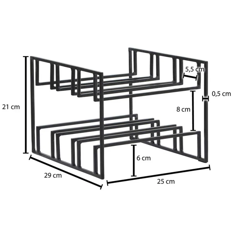 29x21x25 Eisen Weinregal mit sechs Flaschen - Renema