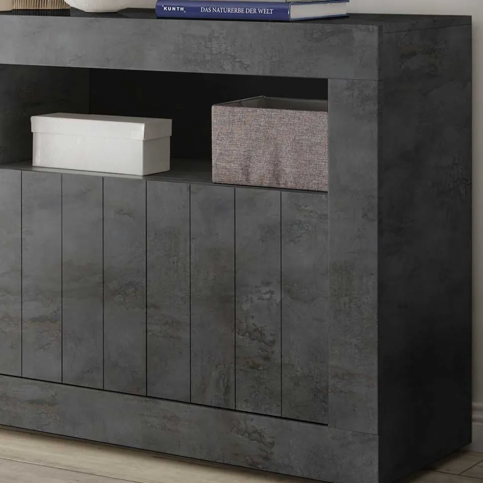 138x86x43 Esszimmer Kommode in Dunkelgrau - Putri