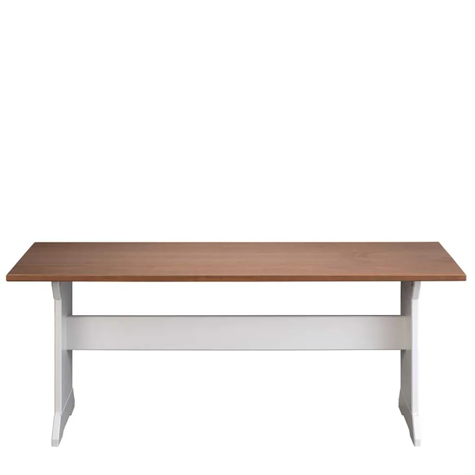 110x45x37 Esszimmerbank in Weiß & Braun - Vatina