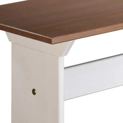 110x45x37 Esszimmerbank in Weiß & Braun - Vatina