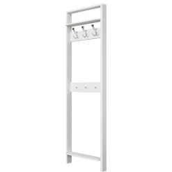 60x192x12 Garderobe aus Massivholz in Weiß - Oranias
