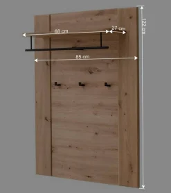 85x122x27 Garderobe in Eiche Nachbildung - Larinca