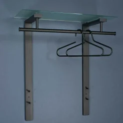 80x90x33 Garderobe mit Glas Hutboden - Justina