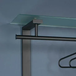 80x90x33 Garderobe mit Glas Hutboden - Justina