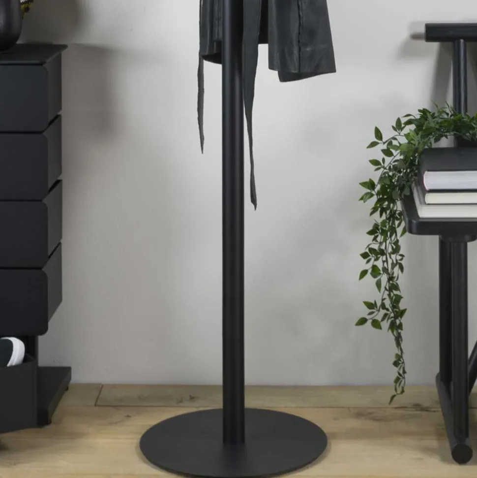 40x181x40 Garderobenständer aus schwarzem Stahl - Rolans