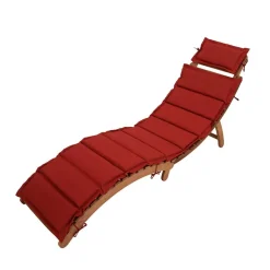 183x64x54 Geschwungene Gartenliege aus Akazie - Bernesa