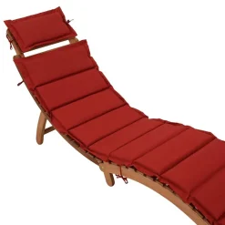 183x64x54 Geschwungene Gartenliege aus Akazie - Bernesa