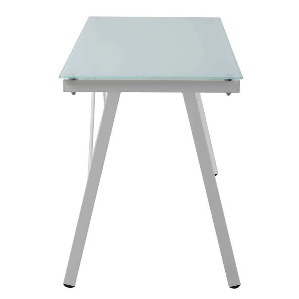 113x73x58 Glas Schreibtisch mit Vierfußgestell - Isacco