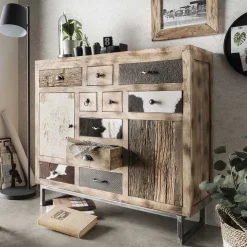 115x103x36 Große Kommode aus Recyclingholz - Calcalero