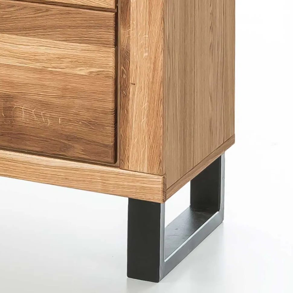 158x140x40 Highboard aus Wildeiche teilmassiv - Arello I