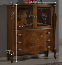 107x120x40 Highboard im Italienischen Stil - Carlenna