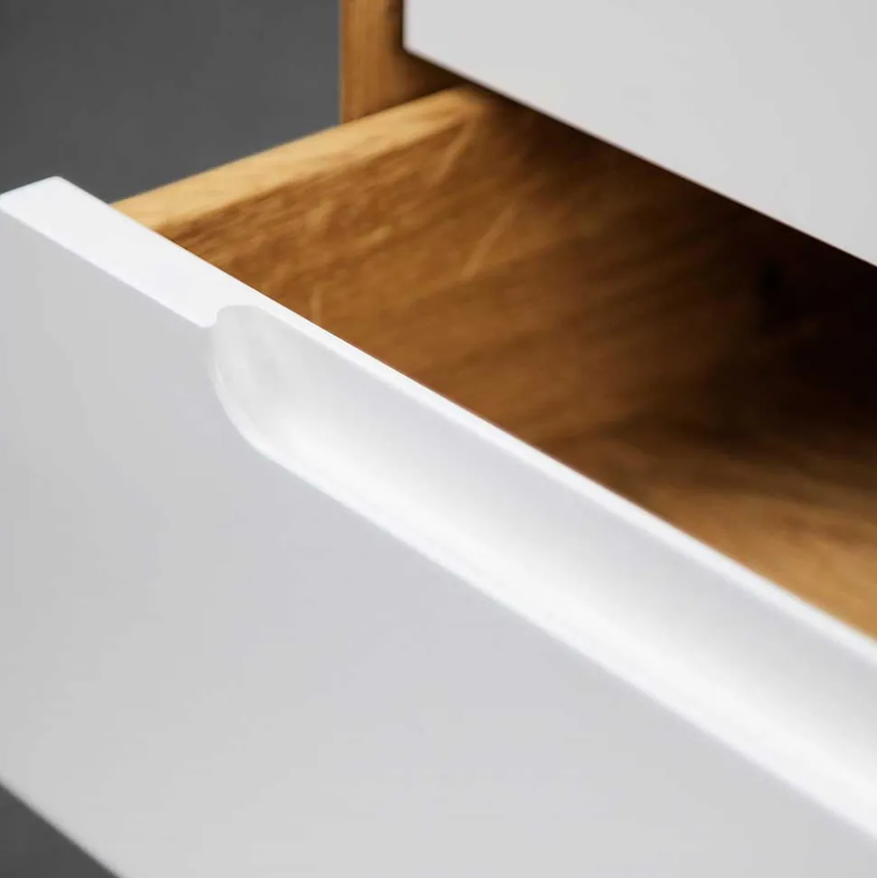 90x109x40 Highboard mit Glas Türen & 4 Schubladen - Diesta