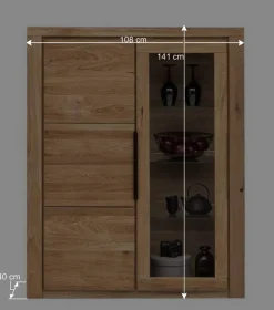 108x141x40 Highboard mit Glaseinsatz - Nelenia