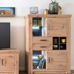 110x146x45 Highboard mit offenen Fächern - Wykina