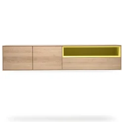 205x43x40 Hängeschrank fürs Wohnzimmer in Eiche Bianco - Enifra