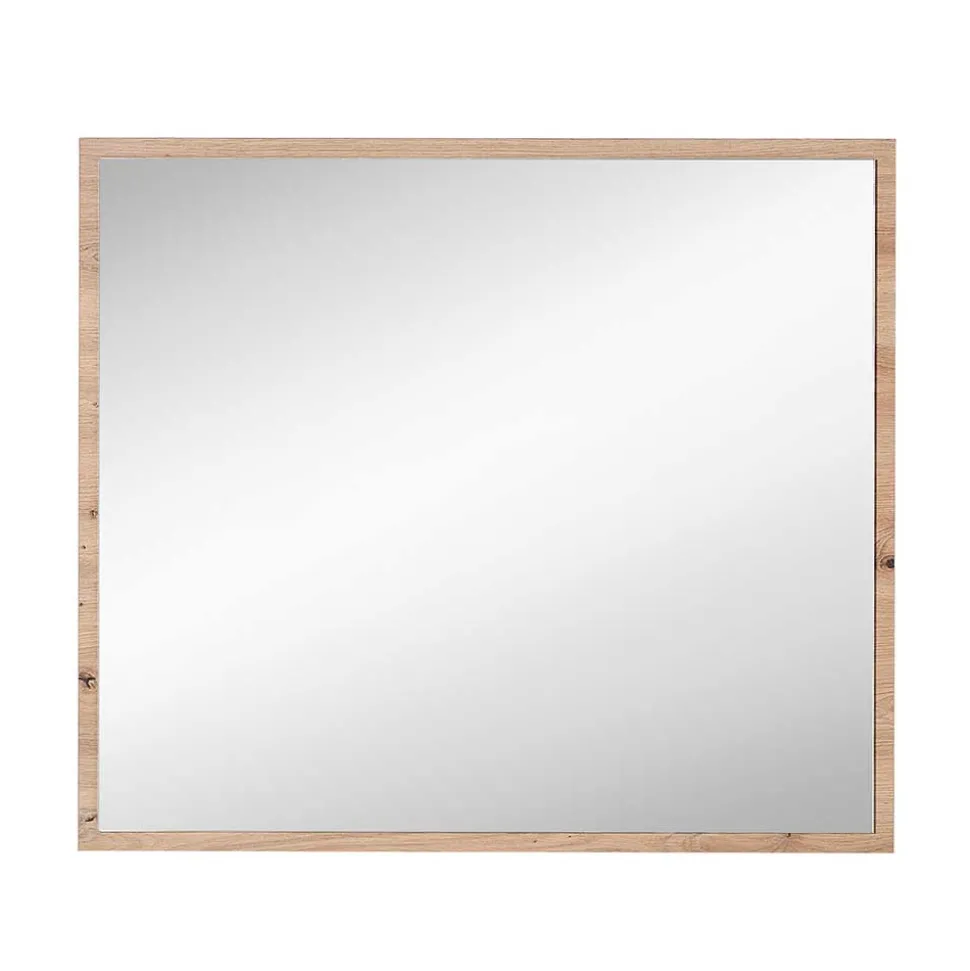 80x70x2 Hängespiegel mit Rahmen in Holzoptik - Kuetra