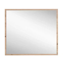 80x70x2 Hängespiegel mit Rahmen in Holzoptik - Kuetra