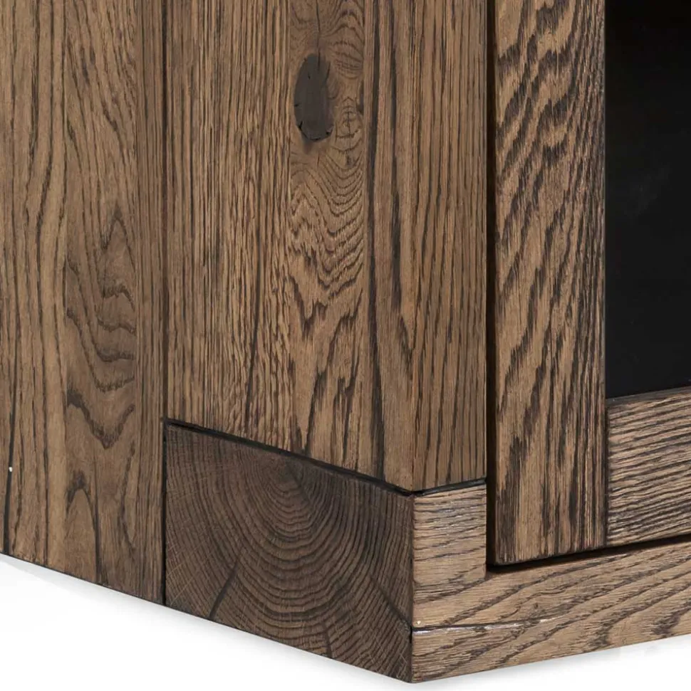 50x105x35 Hängevitrine aus Eiche in Wenge - Sieno