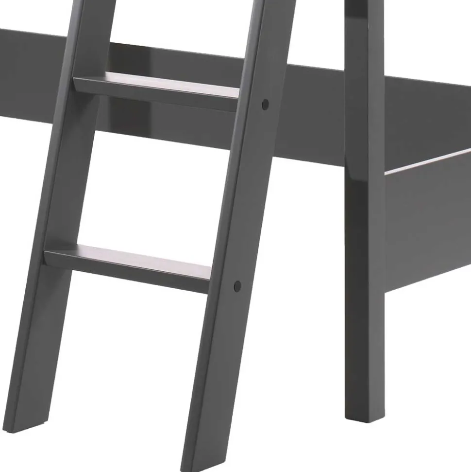 139x160x210 Hochbett mit Leiter in Anthrazit - Donya