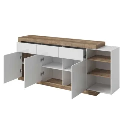 200x86x40 Hochglanz Anrichte in Weiß - Milvara