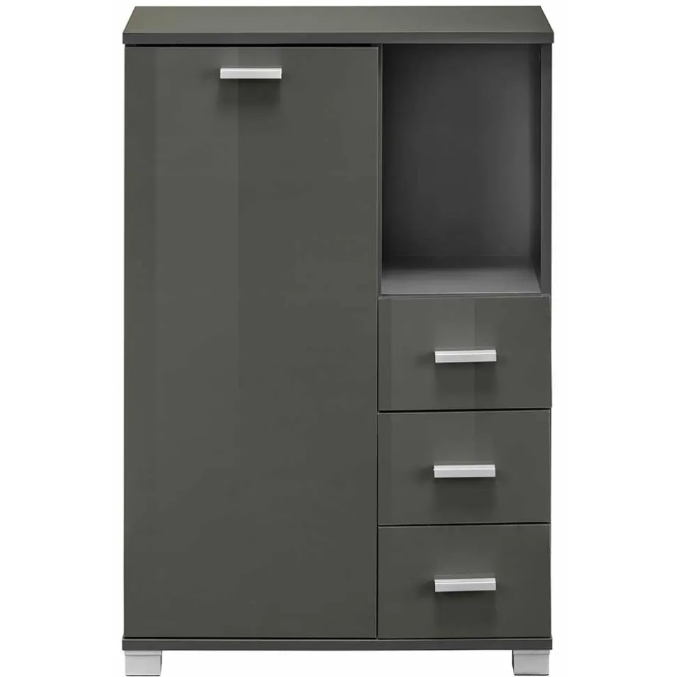 60x90x30 Hochglanz Badschrank in Grau - Ulivia