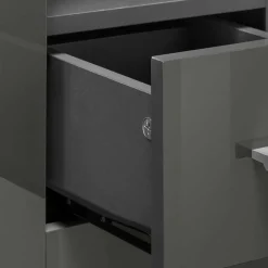 60x90x30 Hochglanz Badschrank in Grau - Ulivia