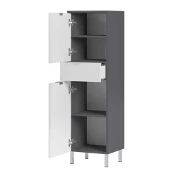 34x120x34 Hochglanz Badschrank in Weiß - Otrus