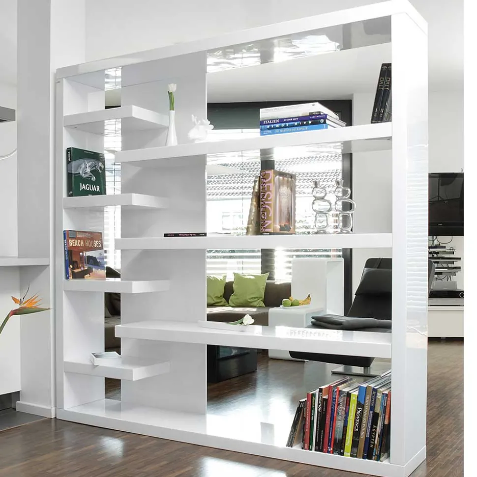 200x200x35 Hochglanz Regal Raumteiler - Sakura