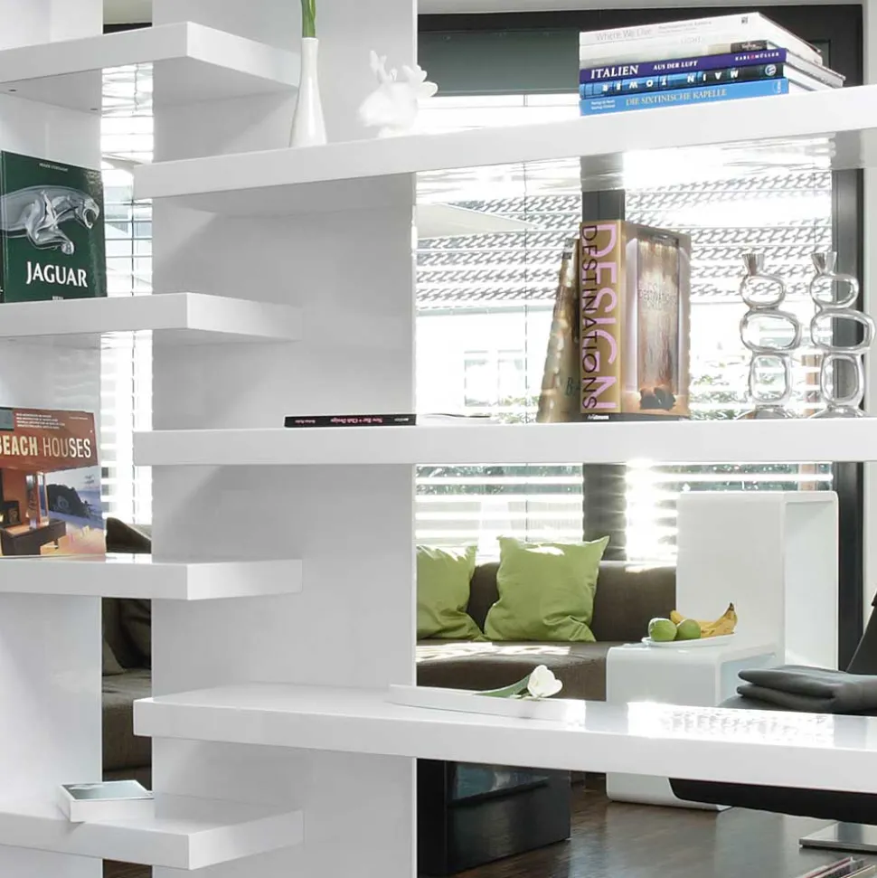 200x200x35 Hochglanz Regal Raumteiler - Sakura