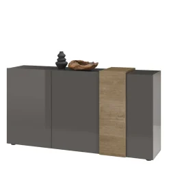 181x94x44 Hochglanz Sideboard in Dunkelgrau - Eracosta