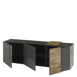 181x59x44 Hochglanz TV Unterschrank in Grau - Eracosta