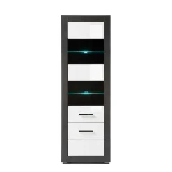 65x198x35 Hochglanz Vitrine mit 2 Türen - Istensa