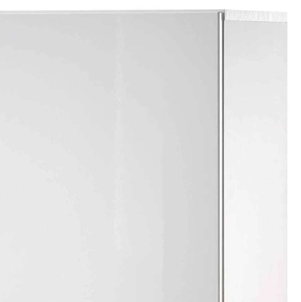 80x123x35 Hochglanz Vitrinenschrank in Weiß - Timmona