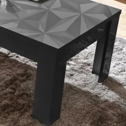 122x45x65 Hochglanz Wohnzimmertisch in Anthrazit - Kuriasna