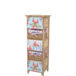 30x90x30 Hochkommode in Braun & Bunt - Drawa