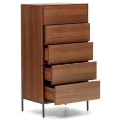 60x114x40 Hochkommode in Nussbaumfarben - Milena