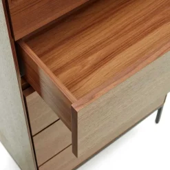 60x114x40 Hochkommode in Nussbaumfarben - Milena