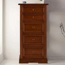 60x119x38 Hochkommode in Walnuss Braun - Istefanio