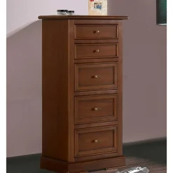 60x119x38 Hochkommode in Walnuss Braun - Istefanio