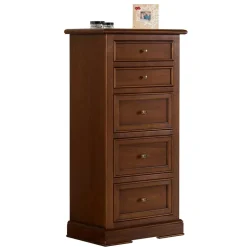 60x119x38 Hochkommode in Walnuss Braun - Istefanio