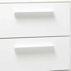 50x111x49 Hochkommode in Weiß aus Buche - Volcma