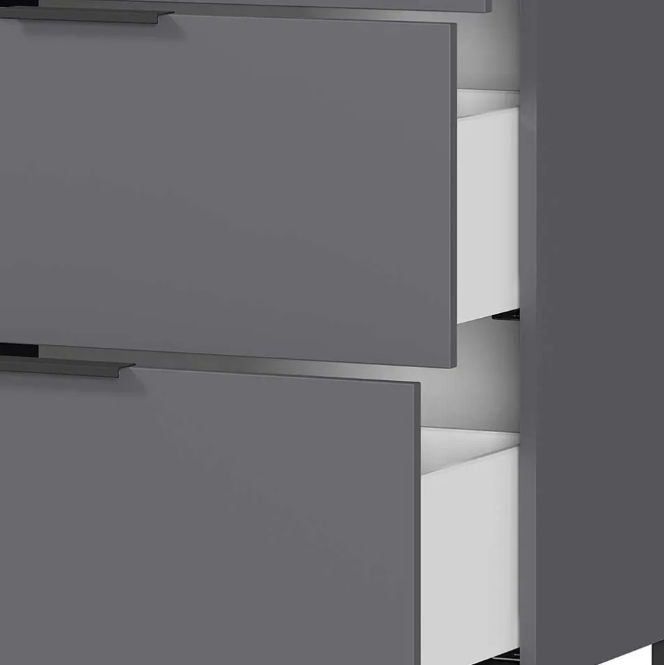 68x98x40 Hochkommode mit drei Schubladen - Lurys