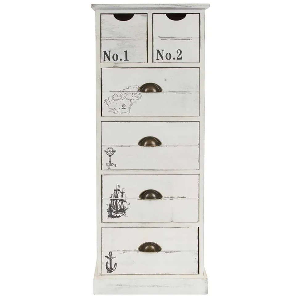 40x104x30 Hochkommode mit maritimen Motiven - Maggiore