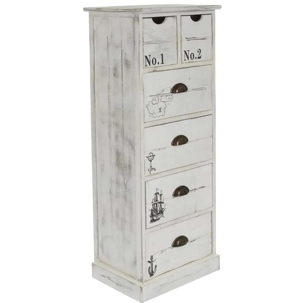 40x104x30 Hochkommode mit maritimen Motiven - Maggiore