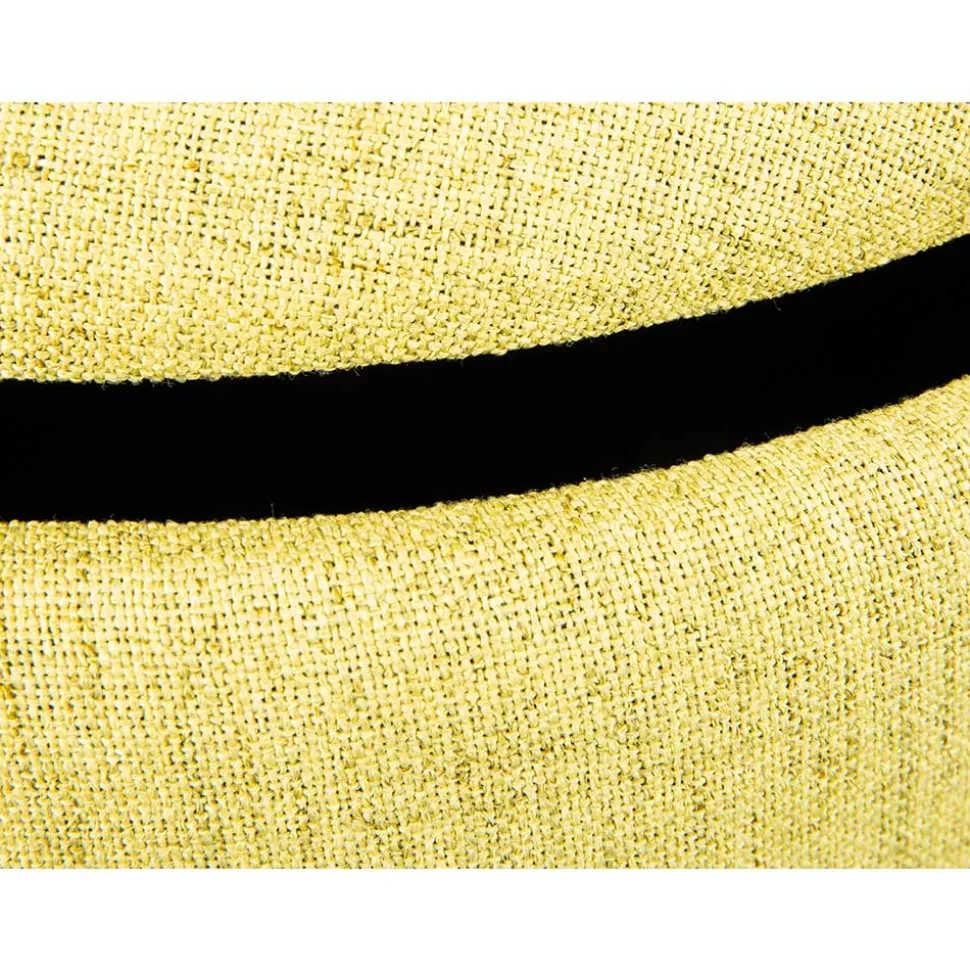 42x36x30 Hocker mit Griff in Gelbgrün Stoff - Domiano