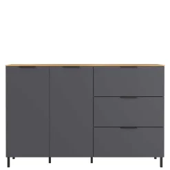 151x98x40 Hohe Kombi-Kommode in Dunkelgrau - Lurys