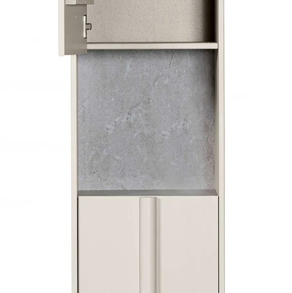 40x210x42 Hoher Schrank in Hellgrau - Glamoure