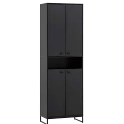 60x186x33 Hoher Schuhschrank mit 4 Türen & Fach - Anderian